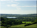 Mendip hills looking NNW towards Chew Valley Lake