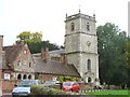 Wimborne St. Giles church and alms houses