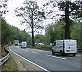 Sharp Righthand bend on Handcross Hill (A23 Southbound)