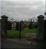 NX7869 : Cemetery gates and stones, Kirkpatrick Durham by Kirsty Smith