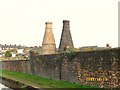 Bottle kilns next to Caldon Canal in Hanley