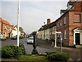 Village pump and main street, Hatfield Broad Oak.