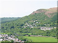 Gwaelod-y-garth from across the valley