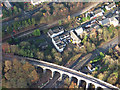 ST1594 : The Junction public house and Hengoed viaduct by phil matthews
