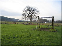 SP3056 : Moreton Morrell Playing Field and Nether Moreton Farm by David Stowell