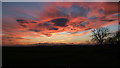 Sunset illuminating cloud vortices from North Kilvington