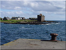 NS1749 : Portincross Castle as seen from the pier to the north by Colin Park