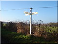 Sign post at Eggesford Fourways