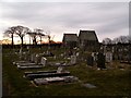 Cemetery at sunset