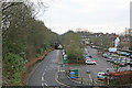 Chesil Street car park and old railway line