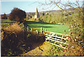 TQ0747 : Footpath into Shere from the South-east. by Colin Smith