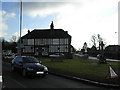 The White Hart Pub and war memorial, South Mimms