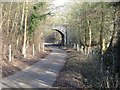 Raffin Lane passes under the Hertford loop of the Stevenage - London railway.