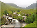 NH1674 : Waterfalls on Allt Breabaig by John Armitstead