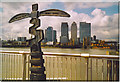 TQ3880 : Milepost on the Greenwich Meridian, North Greenwich. by Colin Smith