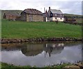 Barns below Seawell Knapp