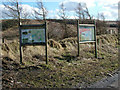 Signs next to bridleway