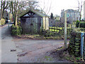 Old wooden garage