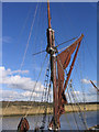 Detail of Thames Sailing barge at Snape