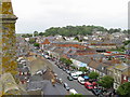 Bridport on market day,  from St Mary