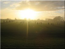 SD4207 : Edge Hill College Football Pitch at Sunset by Alan Crane