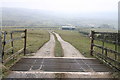 NY8314 : Cattle Grid and Track to Cragg House, Stainmore by Bob Jenkins