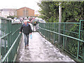 Slippery path leading to Dunnes Store, Omagh