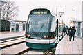 Tram for Nottingham at Hucknall station