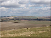 SU1676 : View north of east from Burderop Down by David Hawgood