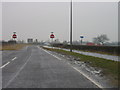 Slip road from A1 south leading to Stannington Station