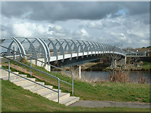 NS3219 : River Doon Millennium Bridge, Ayr by Oliver Dixon