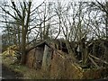 Collapsed farm building