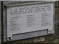 SK9348 : World War 1 Names from Caythorpe by John Readman