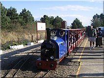 TF9145 : Wells Harbour Railway, Pinewoods station by Graham Hardy