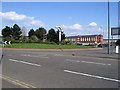 SP3078 : Traffic island artwork and Village Hotel, Coventry by E Gammie