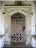 SW4229 : The door to Sancreed church by Phil Williams
