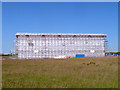 Temporary scaffolding structure on Filton Airfield