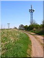 Telecommunications mast at High Haswell