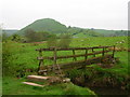 Footbridge in the shadow of Chrome Hill