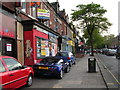 Shops on Ecclesall Road with interesting parking!