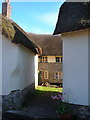 SY1398 : Cottages at Gittisham by Derek Harper
