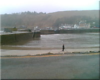 NO8785 : Stonehaven Harbour - stormy weather by Iain Millar