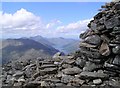 NG9806 : Summit Cairn, Sgurr a' Mhaoraich by Chris Eilbeck