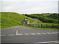 Gated entrance to the lane that goes to Raithwaite Hall