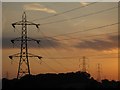 Pylons near Rowde Croft Farm