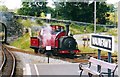 SH5258 : The Welsh Highland Railway at the north end of Waunfawr Station by Jonathan Simkins
