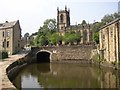 The canal tunnel and Christ Church, Sowerby Bridge