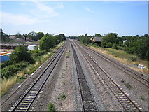 TQ0680 : Yiewsley: Main line railway by Nigel Cox