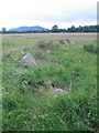 Hoarstones stone circle with Corndon Hill in the background