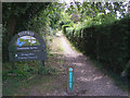 Test Way footpath heading south from Stockbridge